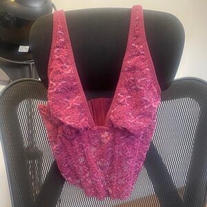Fuchsia Lace Bralette size S
